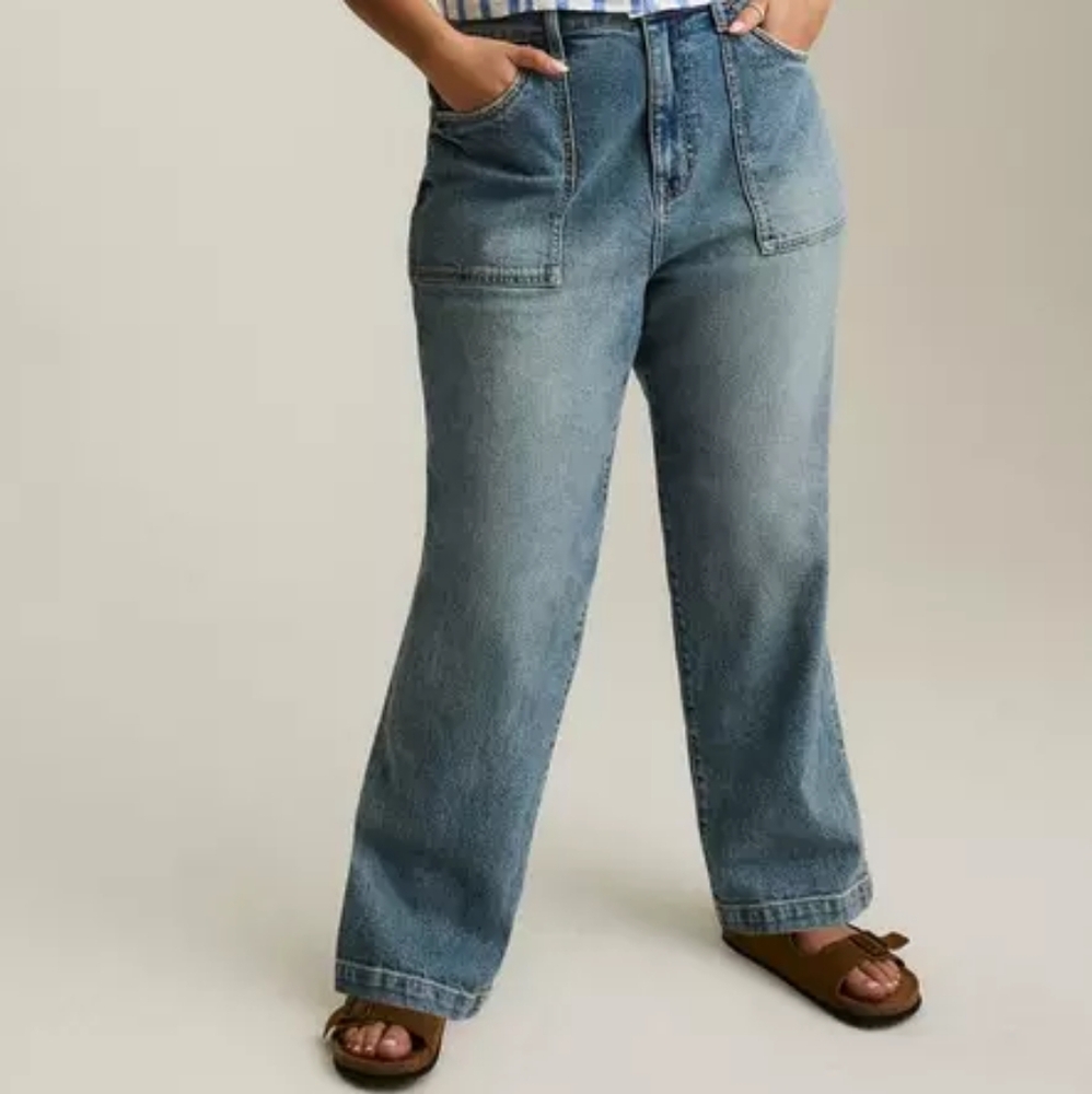 Torrid High Rise Y2K Inspired Classic Blue Women's Jeans Plus Size 18 Sh…